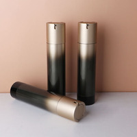 Luxe 15ml 30ml 50 ml 15 30 50 ml rechargeable en forme de U doré argent métallique Lotion crème contour des yeux vide sans air sérum pompe bouteille