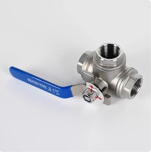 Thickened SS304 Three Way Female Thread Ball Q14F/Q15F-16P DN4-DN6 Water Flow <b>Diverting</b> Screw Connection - Product Image 3