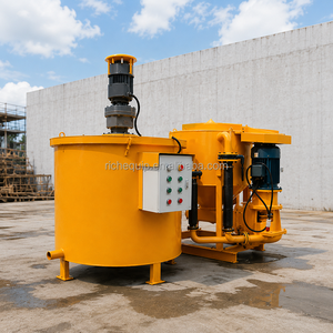 เครื่องผสมปูนซีเมนต์ RMA250-700E พร้อมเครื่องกวน ถังผสม 250 ลิตร ถังกวน 700 ลิตร สำหรับงานอัดฉีดฐานรากเสาเข็มในอุโมงค์ ได้รับมาตรฐาน CE ISO - Product Image 3