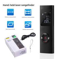 Télémètre laser portable 40 m, étanche, avec écran LCD, enregistrement des données, outil de mesure infrarouge pour la conception de maisons