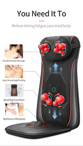 LEERCON-cojín de masaje eléctrico para cuello y espalda, cojín <span class=keywords><strong>Shiatsu</strong></span> portátil con vibración para coche y hogar, calentador, venta al por mayor - Product Image 5