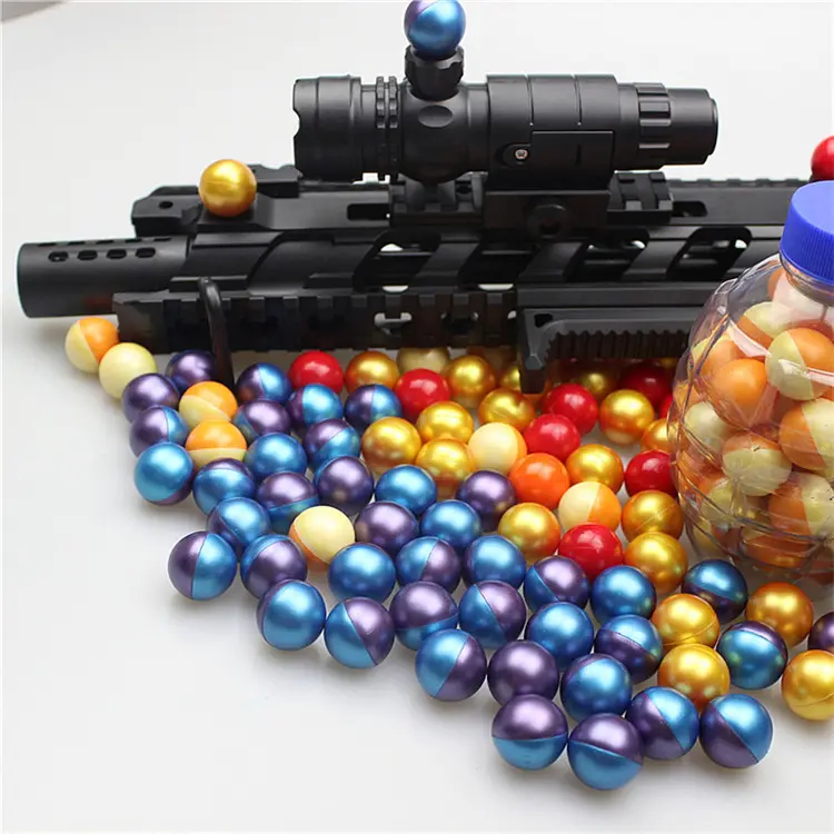 เพนท์บอลสำหรับการล่าสัตว์เพนท์บอลปืนใหม่ยิงเพนท์บอล0.68สีที่มีสีสันลูก/เม็ดชงทำโดยโรงงานจีน
