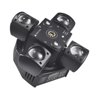 Mini projecteur LED 48W 4 bras King Kong 5 en 1 RGBW Strobe DMX avec télécommande, éclairage de scène, lumière laser DJ