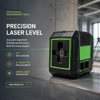 Niveau laser HILDA DIY 2 lignes, auto-nivelant, faisceau laser vert super puissant horizontal et vertical pour accrocher les tableaux