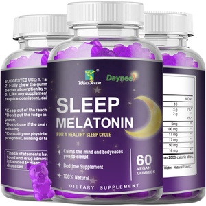 Tidur Melatonin Gummies grosir tidur bantuan besar Melatonina Vitamin B6 minyak rami Ashwagandha l-theanine 5-HTP Melatonin fudge