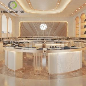 Oferta Especial: Exhibidores de Joyería Redondos con Iluminación LED Moderna, Diseño Innovador, Kioscos de Joyería Personalizados para Centros Comerciales - Product Image 2