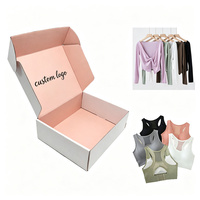 Boîtes en carton ondulé personnalisées de luxe pour l'expédition de vêtements et d'accessoires, boîte d'expédition pour t-shirts et chaussures avec logo