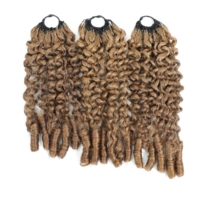 Cheveux humains au crochet pour femmes noires, boucles birmanes, mèches de cheveux humains au crochet, extensions de cheveux humains au crochet Miracle Knots