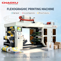 Machine d'impression flexographique haute vitesse 4 couleurs, imprimante flexo pour matériaux d'emballage en tissu non tissé