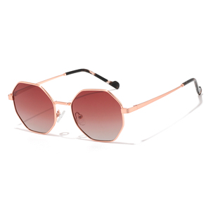 Gafas de Sol Octagonales con Marco Dorado y Lentes Verdes, Protección UV400, Unisex, Moda para Adultos - Product Image 5
