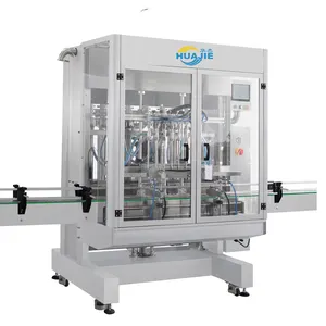 HUAJIE Automatic 10 Head Liquid Filling Machine And Complete Shampoo Laundry Detergent Fluid Filler Production Plant