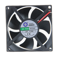 Gx8025 12V/24V 80x80x25mm Meixing DC Axial ventilator Kugel hülse Kunststoff lüfter blatt Zurück Kühlung Radias tor DC Axial ventilator