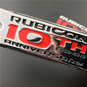 10 ° aniversario para accesorios <span class=keywords><strong>Jeep</strong></span> insignia de coche de Metal 3D para Wrangler <span class=keywords><strong>Rubicon</strong></span> Renegade Patriot Willys pegatinas decorativas para el cuerpo - Product Image 4
