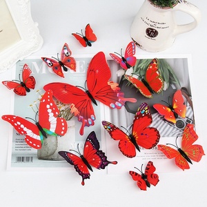 Gran oferta, decoración de pared de mariposas, <span class=keywords><strong>pegatinas</strong></span> de mariposas 3D <span class=keywords><strong>para</strong></span> decoraciones de fiesta con imanes <span class=keywords><strong>para</strong></span> el hogar, decoración de dormitorio de habitación de niños - Product Image 4