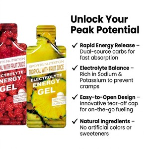 Gel Energético Chumita Sabor <span class=keywords><strong>Mango</strong></span> y Fruta de la Pasión, Suplemento Vitamínico para Entrenamiento, 9 Aminoácidos Esenciales para Deportes y Running en Adultos - Product Image 3