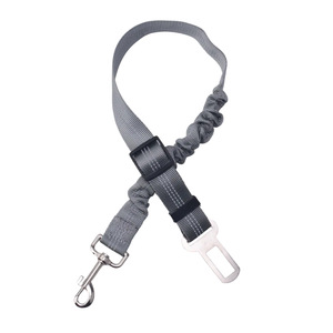 Ceinture de sécurité de <span class=keywords><strong>voiture</strong></span> pour <span class=keywords><strong>chien</strong></span> en nylon réfléchissant réglable, harnais de sécurité élastique pour animaux de compagnie, laisse de voyage pliable à une main pour chiens de petite et moyenne taille - Product Image 4