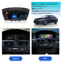 GPS de voiture Linux 10.25/12.3 pouces pour BMW série 3 E90 E91 E92 E93 2005-2011 Carplay Navigation HeadUnit lecteur multimédia