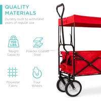 Chariot pliable robuste, imperméable, respirant, grande capacité 360 LBS, tout-terrain, quatre roues, pour la plage