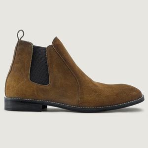 Botas Chelsea de Cuero para Hombre, Estilo Occidental, Diseño de Alta Gama, Corte Bajo, con Cordones y Patrón Sólido - Product Image 2