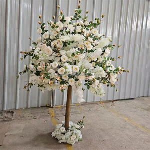 G Decoración de mesa interior boda flor de cerezo blanco árbol decoración árbol Artificial falso Rosa flor árboles para centro de mesa de boda - Product Image 1