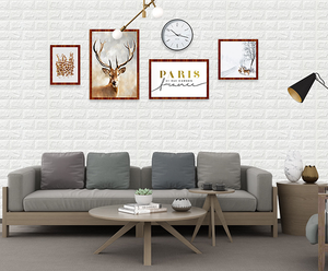 침실 인테리어 장식을위한 <span class=keywords><strong>3D</strong></span> 가상 껍질 스틱 방수 높은 끈적 거품 스티커 70*77cm 벽돌 패턴 디자인 - Product Image 6