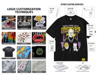 T-shirt unisexe surdimensionné 400 GSM, 100% coton, col rond, manches courtes, imprimé graphique, streetwear