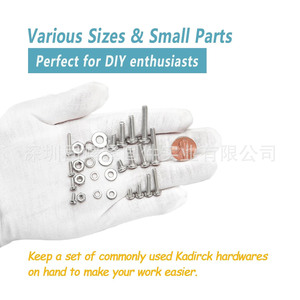 304 Stainless Steel Phillips Pan Head Screw Kit 920pcs With Nuts And Washers Inch Standard Thread - Product Image 4