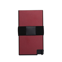 USA Delivered Duty DDP dompet Mini pria anyaman kanvas Binder Bale Dompet logam untuk ukiran Laser