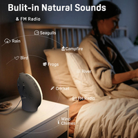 Lever du soleil réveil lumière de réveil simulateur d'aube minuterie de sommeil 8 sons plein écran lumière couleur RVB plus lumineuse avec chargeur USB