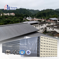 Tuile en aluminium isolée double face de 400 mm de large, résistante au feu, en alliage d'aluminium haute résistance pour toiture de villa