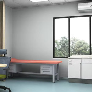 Переносная плоская простая медицинская кровать для осмотра клиники со стременами для больничной мебели и ухода за пациентами - Product Image 2