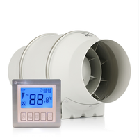 Ventilateurs intelligents de conduit d'échappement de haute qualité Ventilateur en ligne de conduit turbo à 3 vitesses à débit mixte pour la ventilation