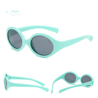 Lunettes de soleil pour enfants CPC Infant Baby de haute qualité pour enfants pour 0-1 ans Silicone souple UV400 de petite taille avec lentille polarisée rouge