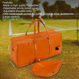 Muestra gratuita BSCI, nuevo producto, bolso portátil unisex para mujer, de gran capacidad, extraíble, para tenis, pickleball, de poliéster PU - Product Image 5