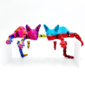 Figura de Gatito Impresa en 3D Unisex, Modelo Animal Creativo, Manualidades, Ensamblaje Personalizado OEM, Animales Educativos, Dinosaurios - Product Image 5