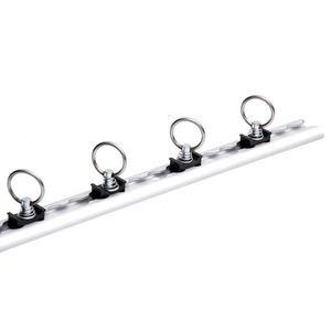 Raccord à goujon unique en aluminium pour charge de <span class=keywords><strong>moto</strong></span> Anneau d'ancrage d'arrimage de piste en L à dégagement rapide <span class=keywords><strong>Rail</strong></span> de ligne aérienne-Carré - Product Image 5