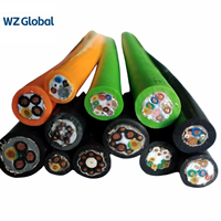 Cable de cadena de arrastre altamente flexible Material PUR Resistente a la abrasión y al desgarro Robot industrial Servo System Cable de alimentación