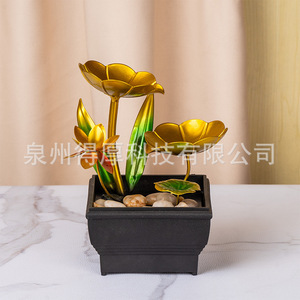 Minimalist Home Decor Water Feature With <b>Backlight</b> Rectangle Electric Gift For Living Room <b>TV</b> Cabinet - Product Image 4