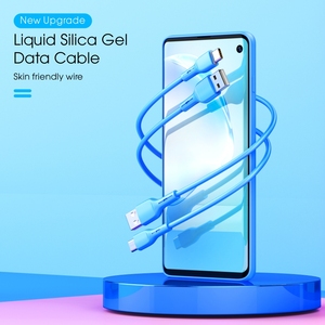 كابل بيانات سريع الشحن من السيليكون السائل الناعم 2.4A كابل شحن سريع USB مايكرو لهواتف آي فون وهواوي وسامسونج - Product Image 6