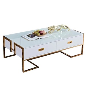 Mueble de TV y Mesa de Centro de Acero Inoxidable de Estilo Nórdico Moderno y Sencillo <span class=keywords><strong>para</strong></span> Sala de Estar de Apartamentos <span class=keywords><strong>Grandes</strong></span>/Pequeños - Product Image 5