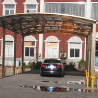 Cochera Exterior Resistente al Viento, Cochera de Aluminio y Policarbonato Anti-UV para Uso en Todo Tipo de Clima