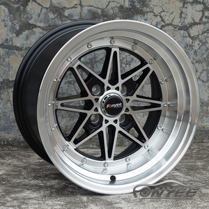 Fonyee Deep Dish Concave Rivets Star 4 Trous Huecos 15 Pouces 4x100 Mag En Alliage D'aluminium Auto Rines Roue Jantes De Voiture pour Honda Toyota - Product Image 2