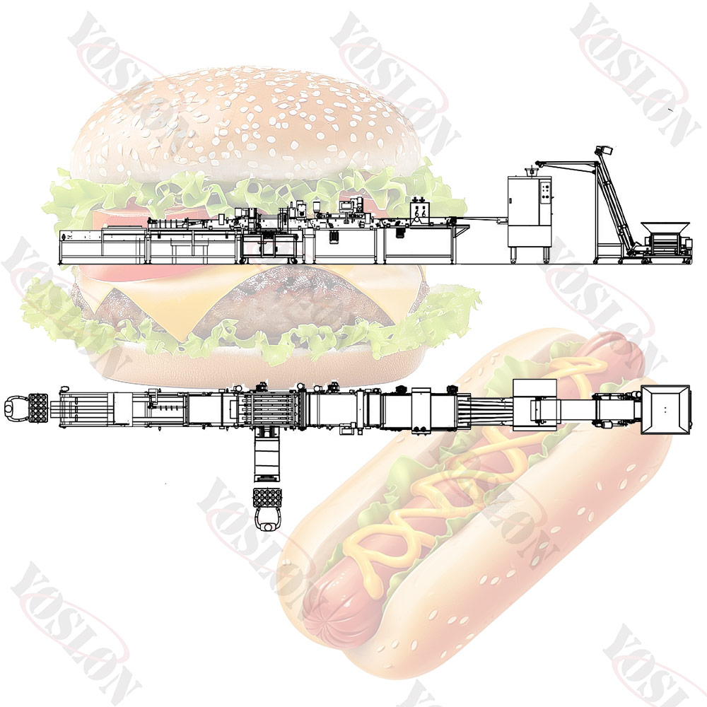 hot dog bun production line