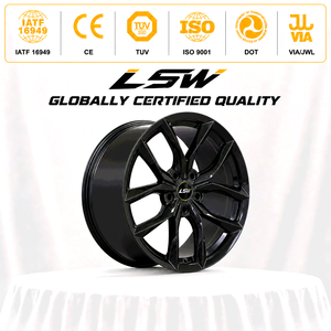 ล้อแม็กซ์อัลลอยด์แบบฟอร์จหลายก้านสีดำเงา รุ่น LSW8085 ผลิตแบบชิ้นเดียว สำหรับรถยนต์นั่งส่วนบุคคล - Product Image 1