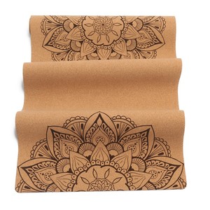 Tapete de <span class=keywords><strong>Yoga</strong></span> Antideslizante de Corcho y Caucho Natural para Gimnasio y Deportes, Tapete de <span class=keywords><strong>Yoga</strong></span> de Corcho con Impresión Digital, Ideal para <span class=keywords><strong>Yoga</strong></span> Caliente y <span class=keywords><strong>Bikram</strong></span> - Product Image 4