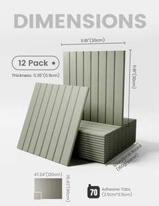 Panneau <span class=keywords><strong>acoustique</strong></span> 100% PET recyclé - Feutre polyester vert clair avec absorption <span class=keywords><strong>acoustique</strong></span> NRC 0.9, <span class=keywords><strong>revêtement</strong></span> <span class=keywords><strong>mural</strong></span> pour la protection des bureaux - Product Image 2
