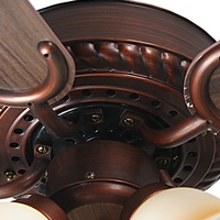 Ventilateur de luxe décoratif sans bruit pour chambre d'hôtel, ampoule électrique de 42 pouces, ventilateur de plafond pour climatisation