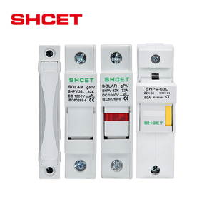 Porte-fusible solaire photovoltaïque DC sur rail DIN 10*38mm 500V 1000V Boîtier de porte-fusible DC 30A 32A 63A 1600A Base photovoltaïque Porte-fusible DC - Product Image 5
