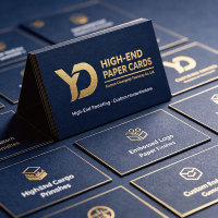 Cartes de visite personnalisées en papier fantaisie avec logo personnalisé, options de couleur et marquage à chaud pour la promotion de la marque