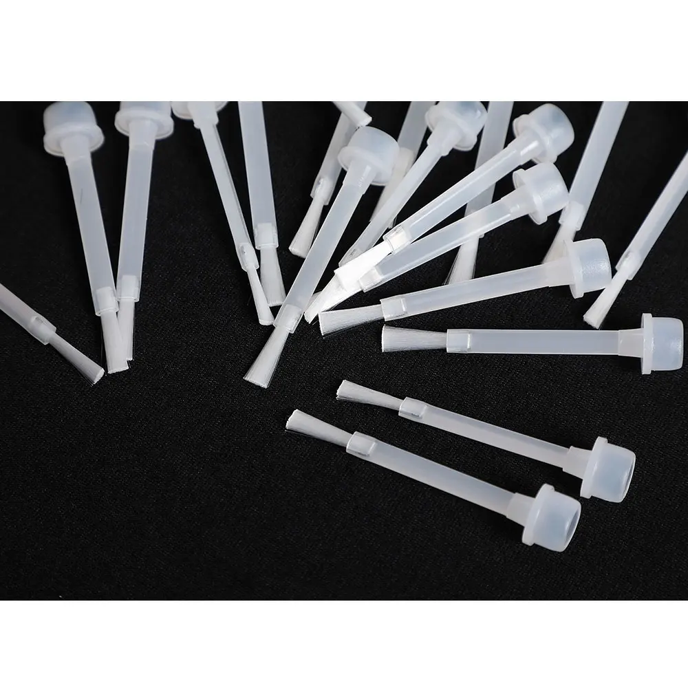 Aircular shape wholesale 22mm to 40mm custom length dupont white shape nail polish brush